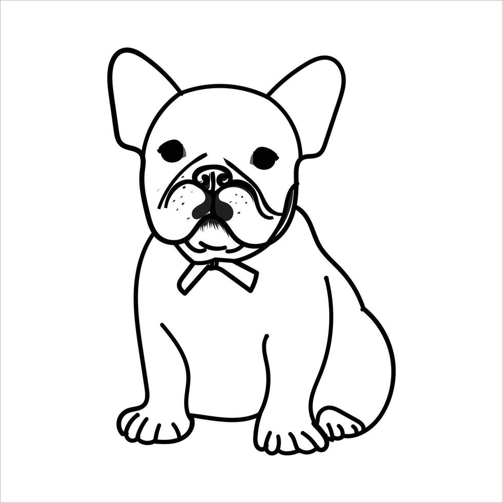 dog line art design vector