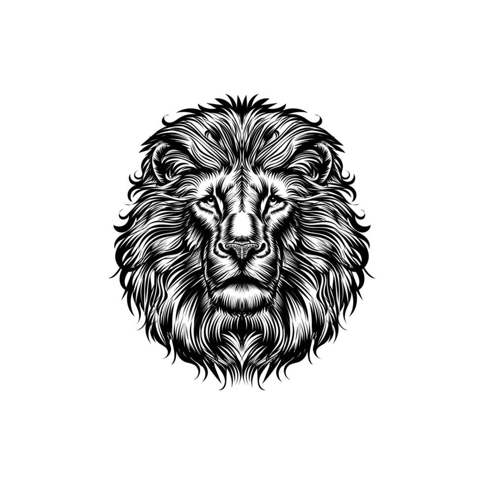 head of lion design illustration vector