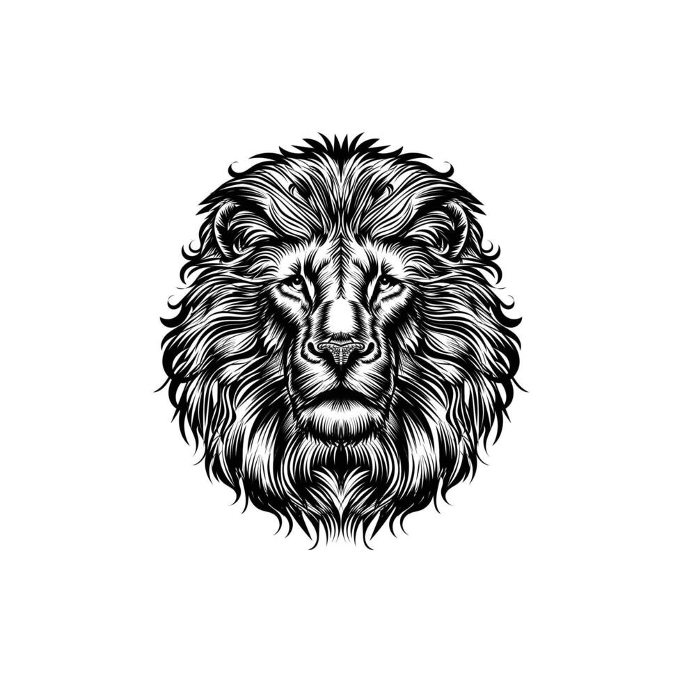 head of lion design illustration vector