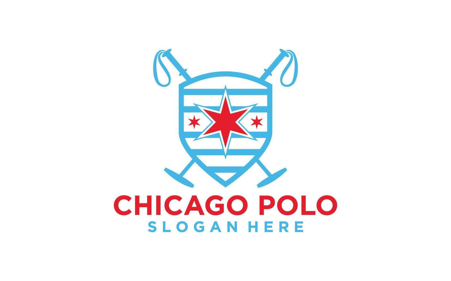 emblema Insignia chicago polo logo, chicago polo logo Clásico retro estilo vector