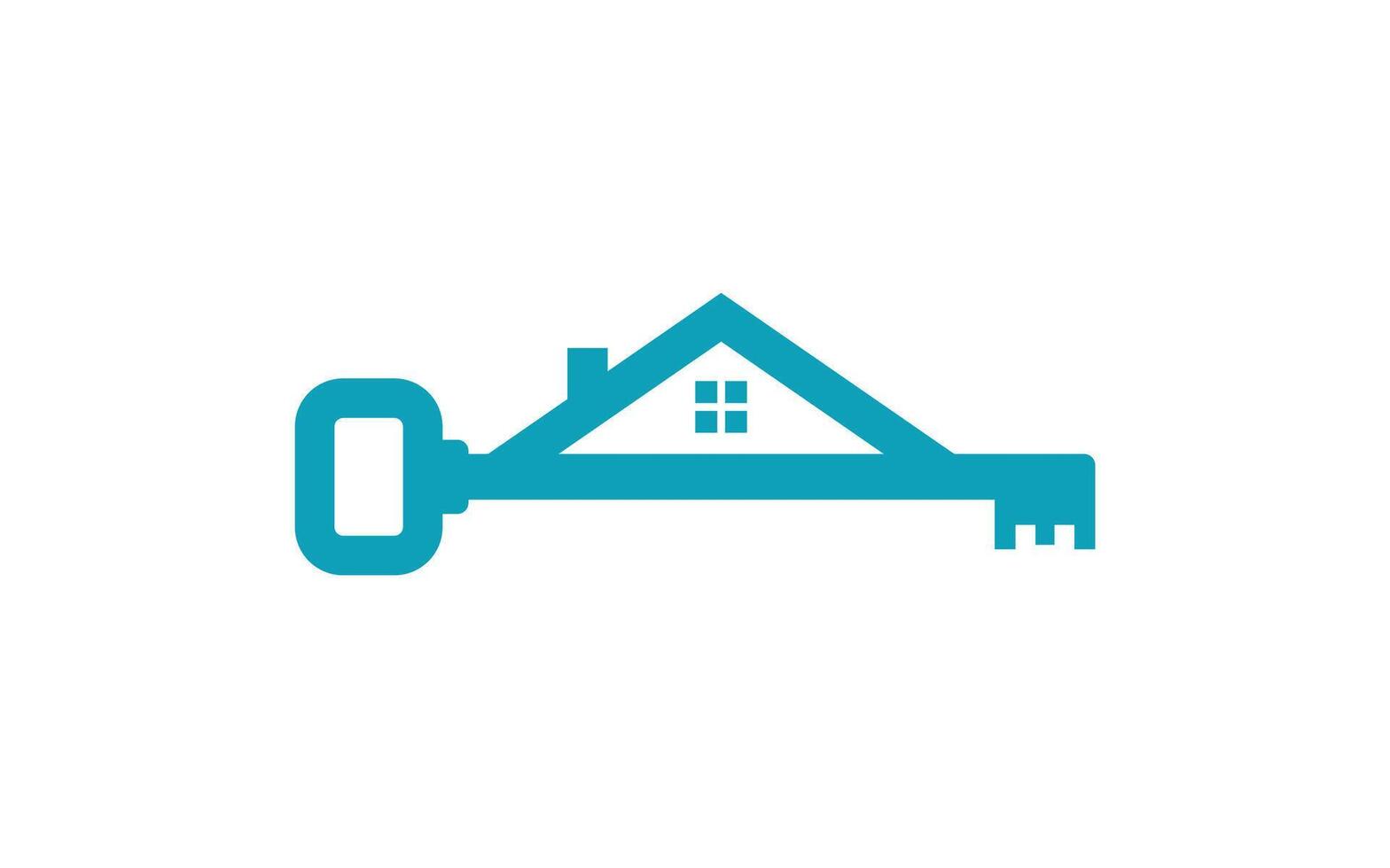 House with key logo design vector