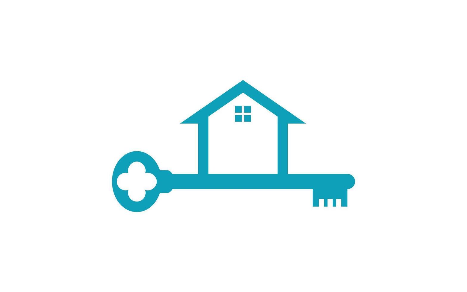 House with key logo design vector