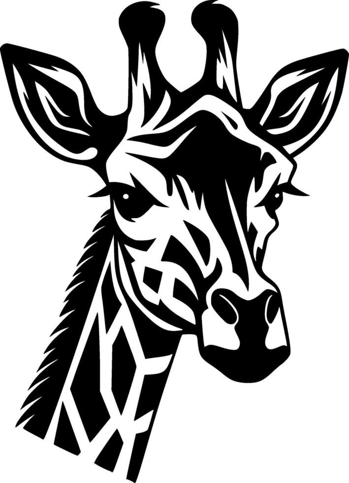 Giraffe, Minimalist and Simple Silhouette - illustration vector