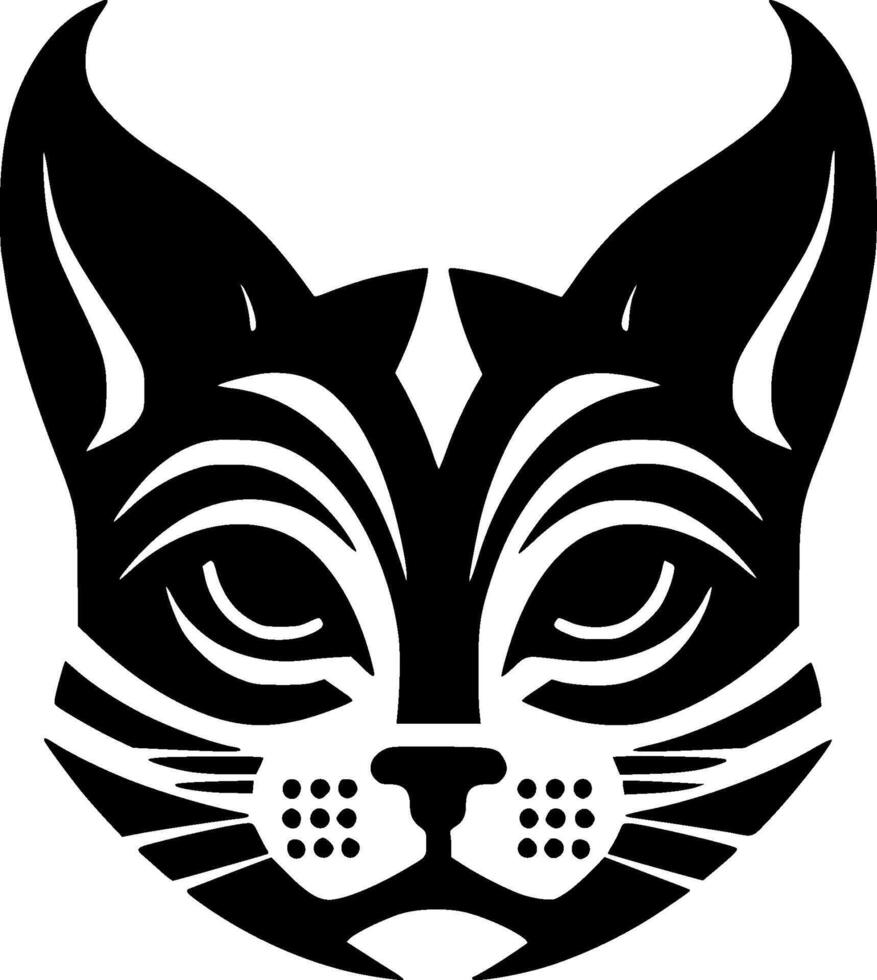 gato, negro y blanco ilustración vector