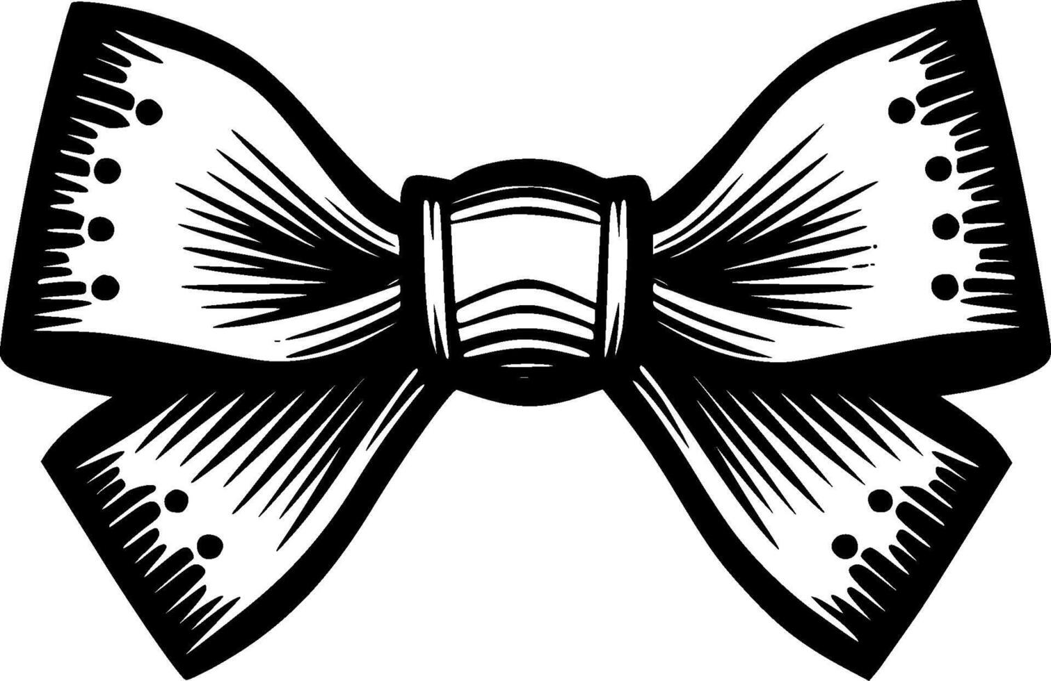 Bow, Minimalist and Simple Silhouette - illustration vector