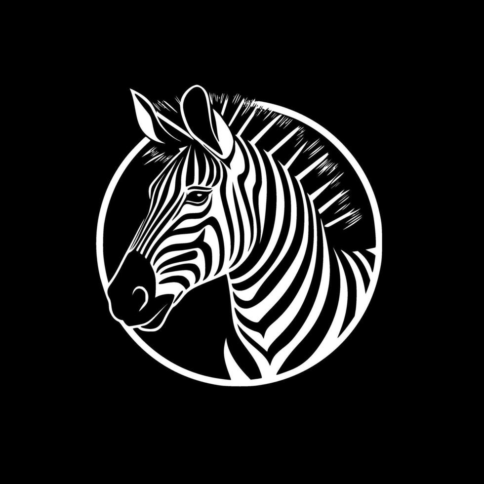 Zebra, Minimalist and Simple Silhouette - illustration vector