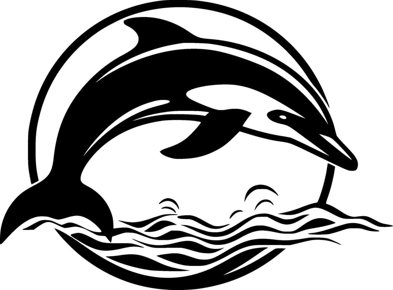 Dolphin - High Quality Logo - illustration ideal for T-shirt graphic vector