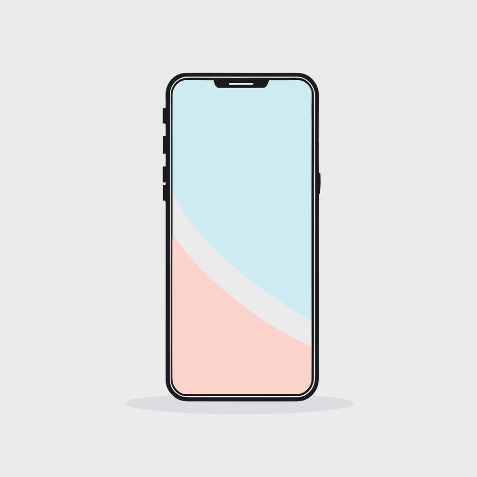 illustration of a smartphone icon flat design vector