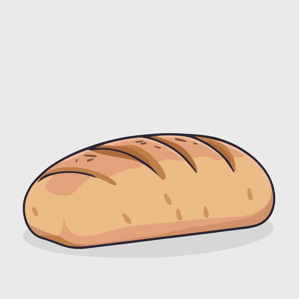 Freshly baked bread cartoon illustration artwork vector