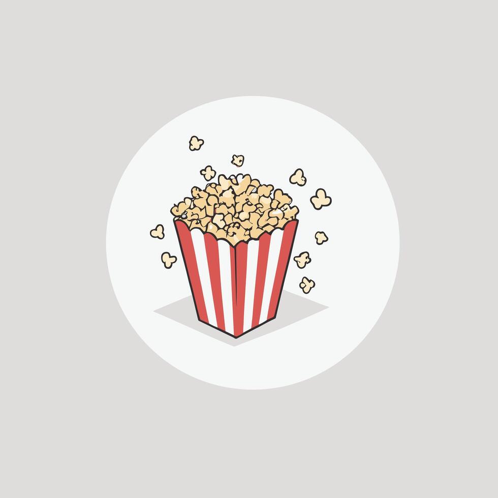 Cartoon popcorn bucket on white isolated background design vector