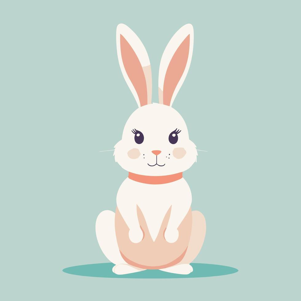 Rabbit cartoon illustration clip art design vector