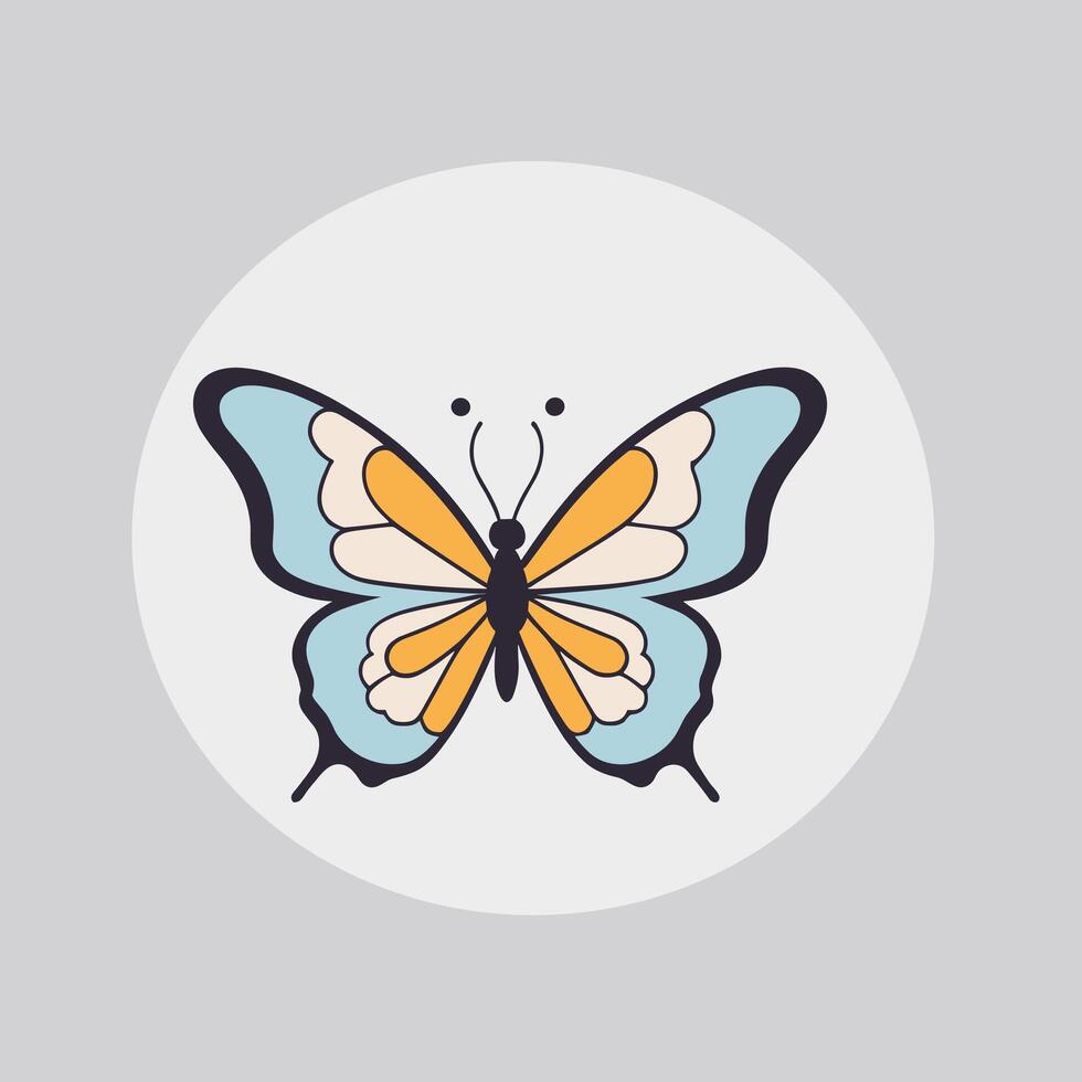 Butterfly illustration flat drawing vector