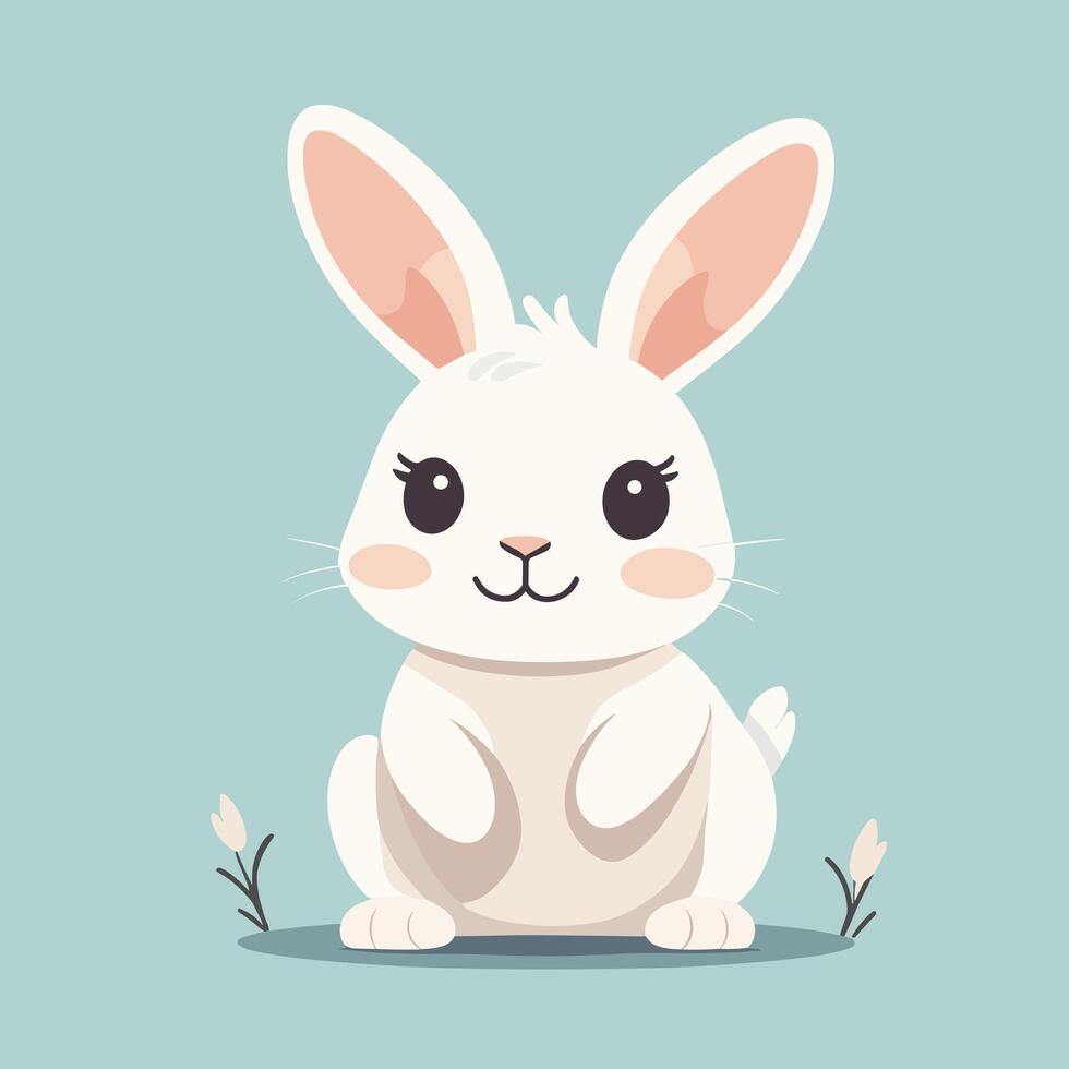 Rabbit cartoon illustration clip art design vector