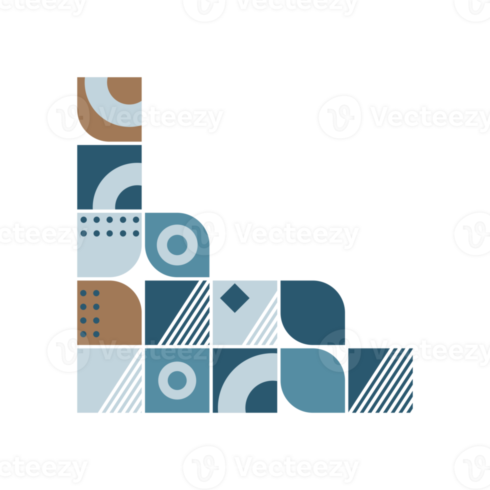 Mosaic Geometric Corner png