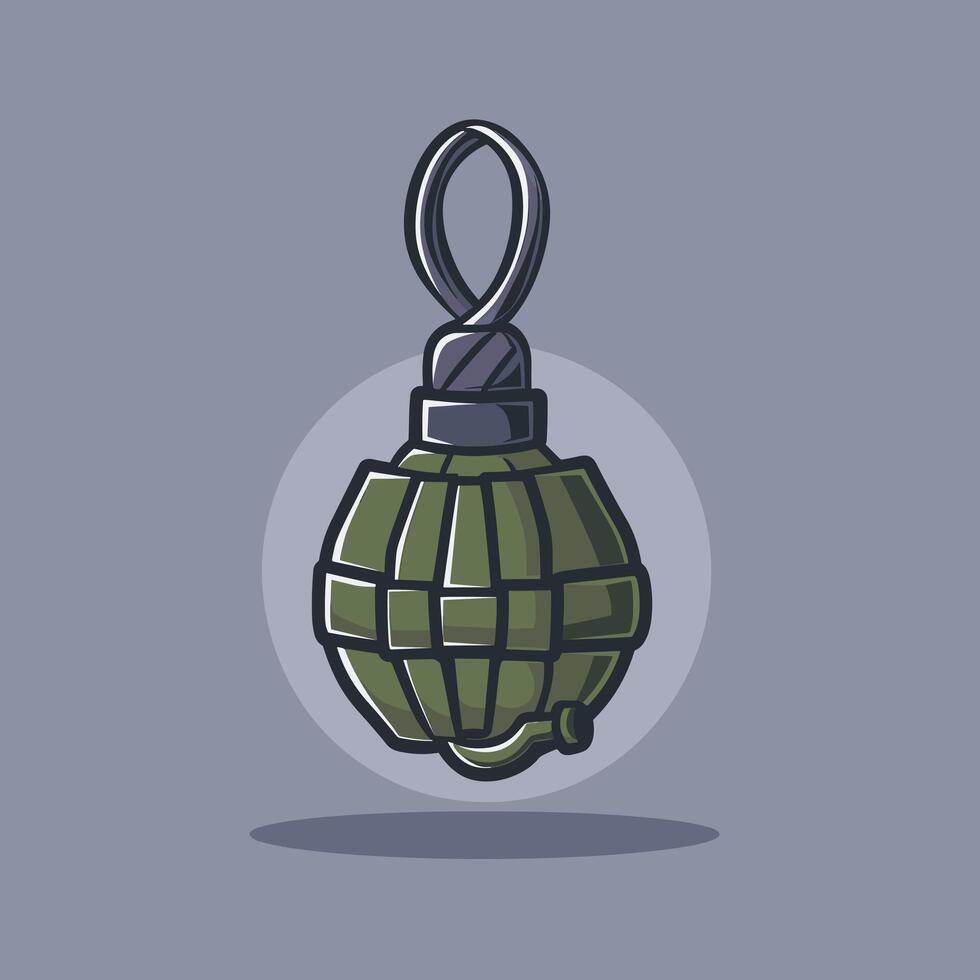 Grenade icon flat cartoon illustration vector