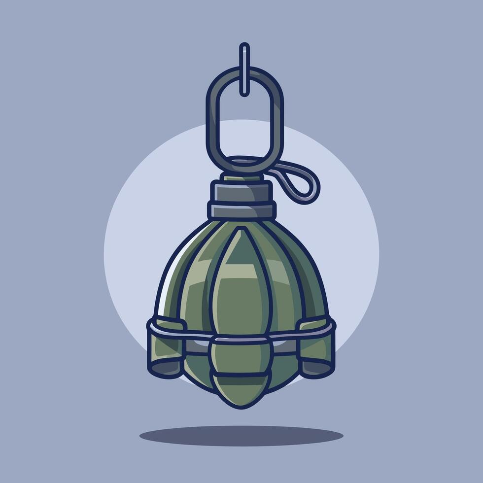 Grenade icon flat cartoon illustration vector