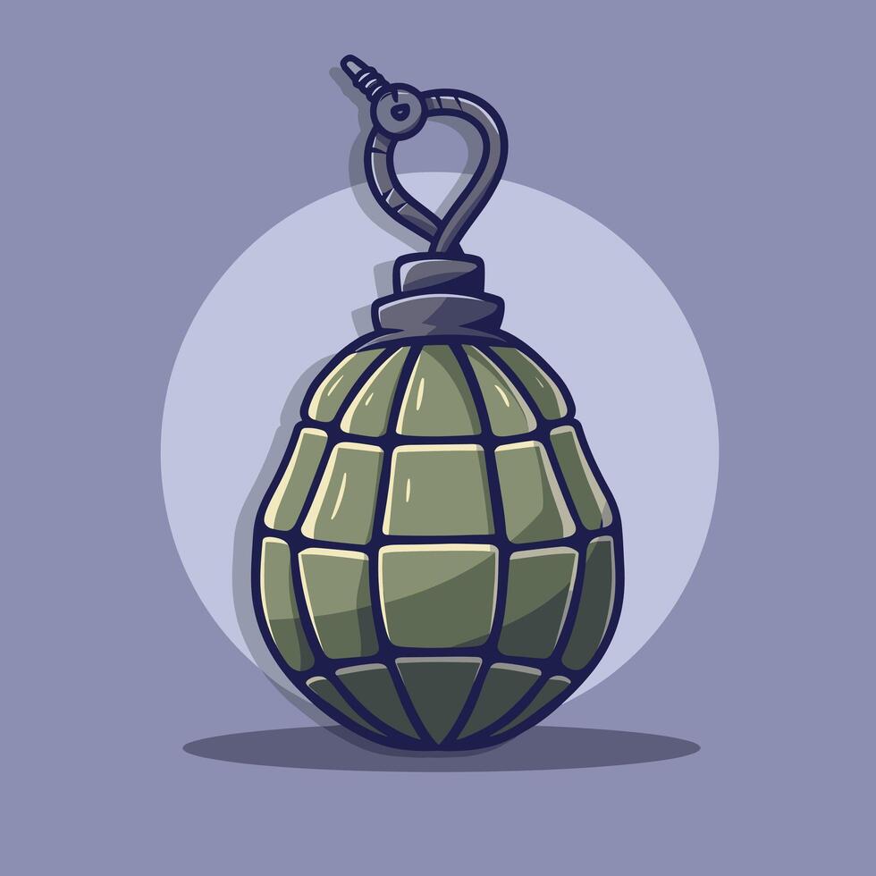 Grenade icon flat cartoon illustration vector