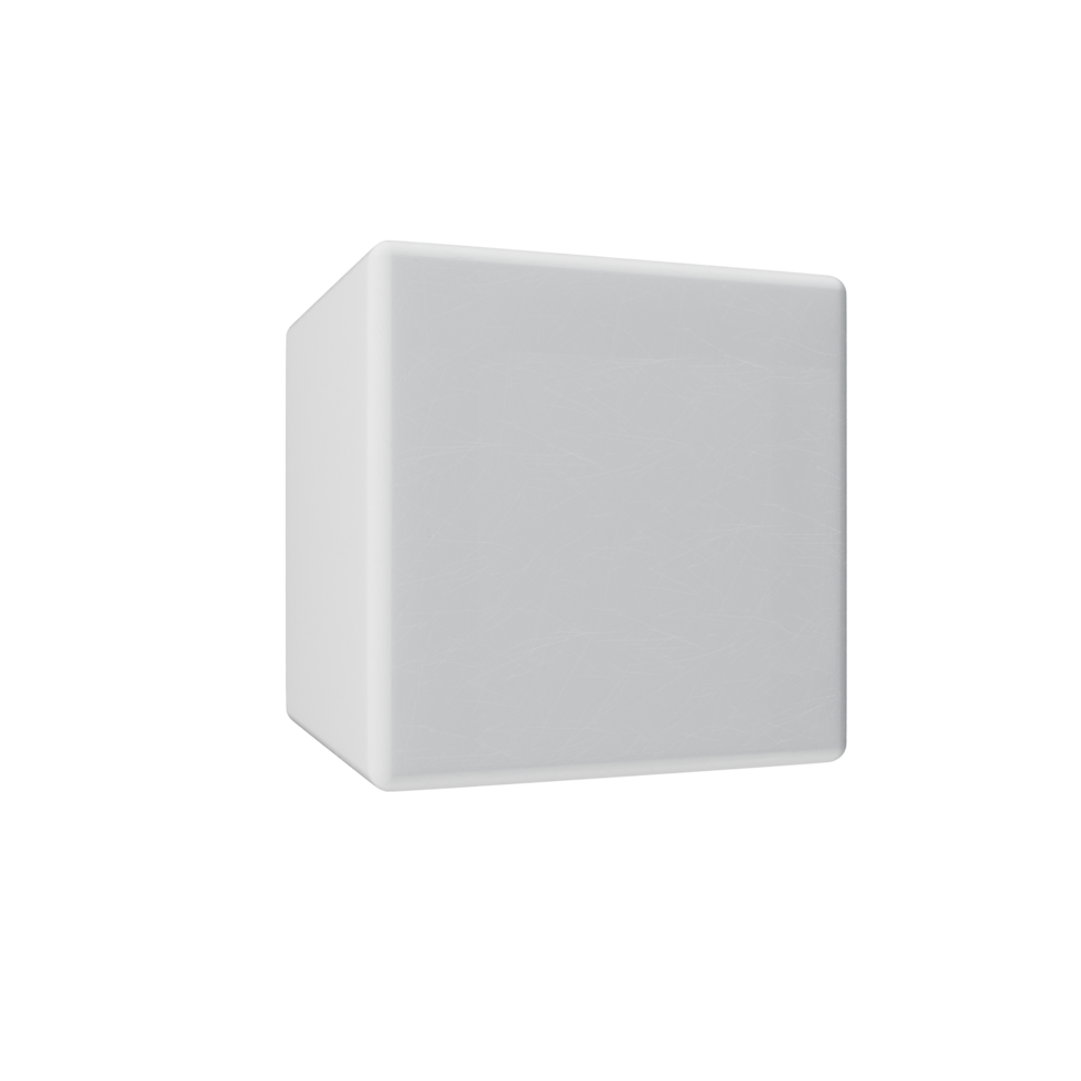 White cube with scratches png