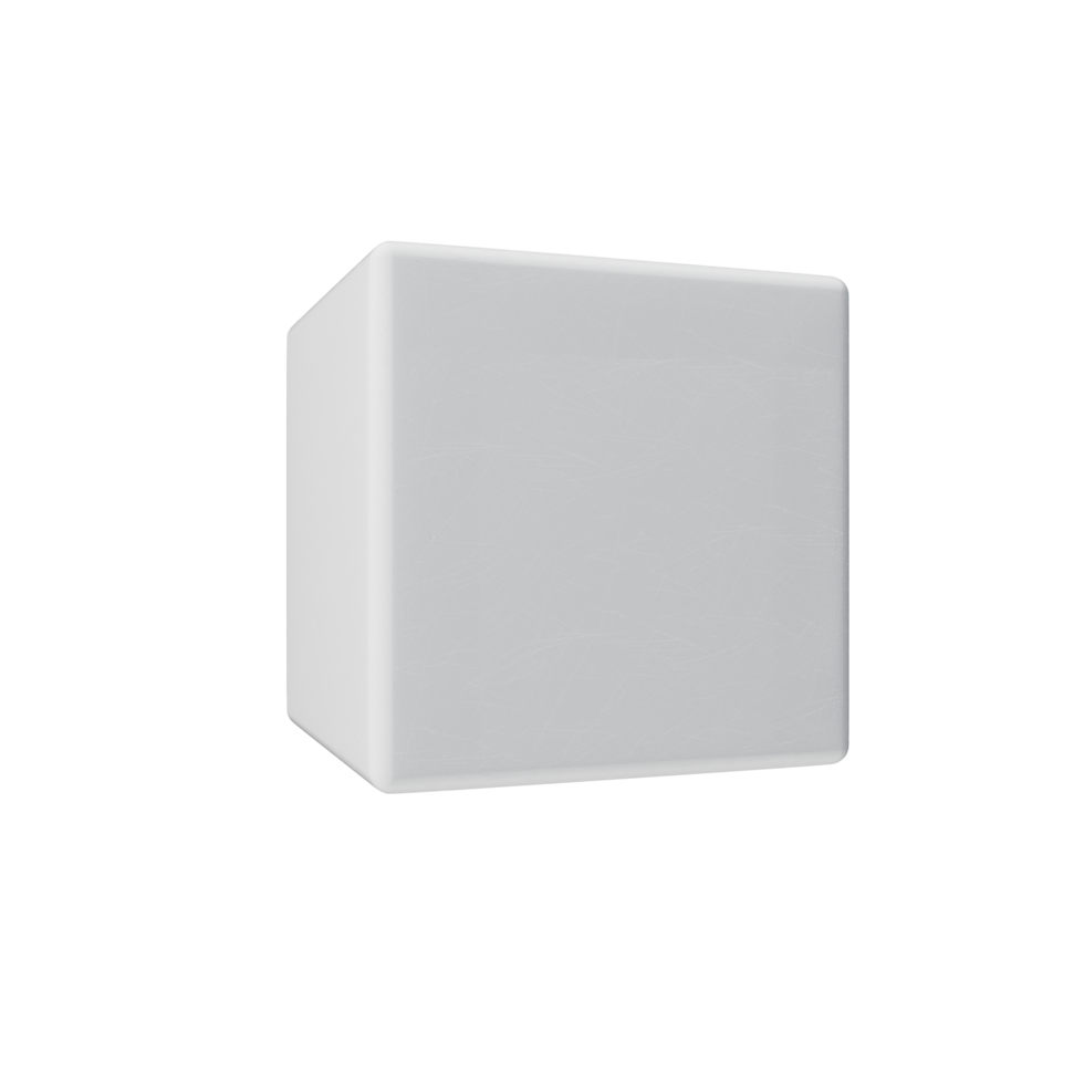 blanco cubo con arañazos png