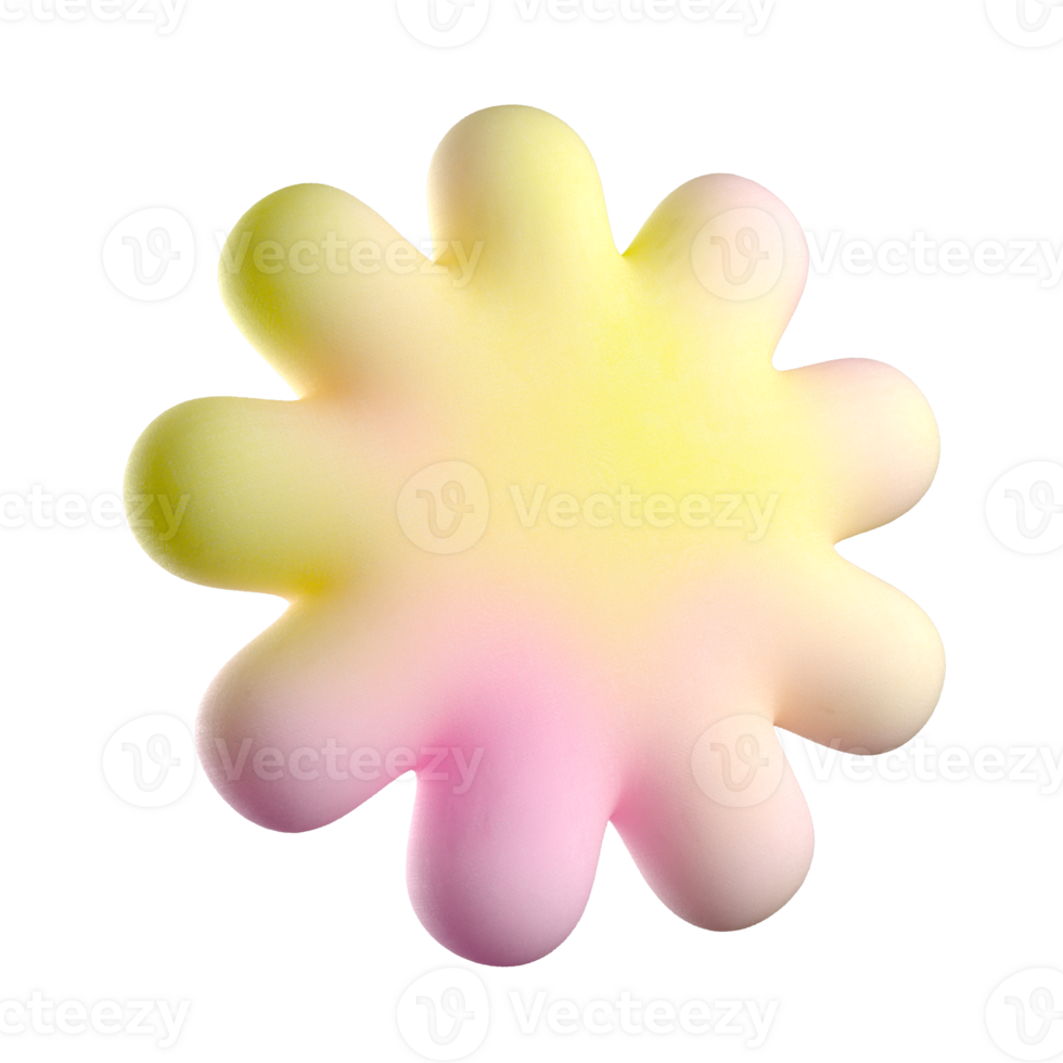 Gradient abstract shape with fabric texture png