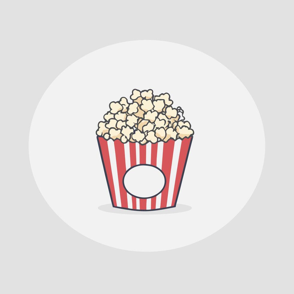 Cartoon popcorn bucket on white isolated background design vector