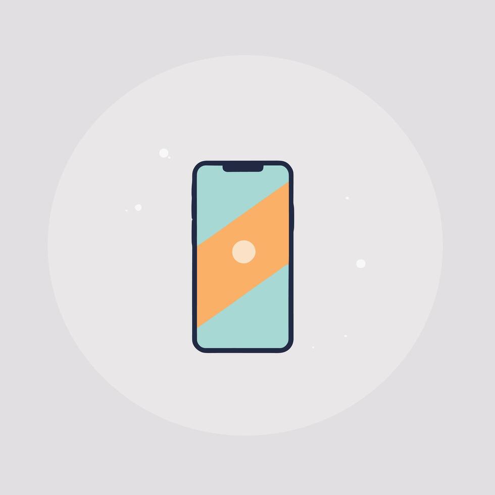 illustration of a smartphone icon flat design vector