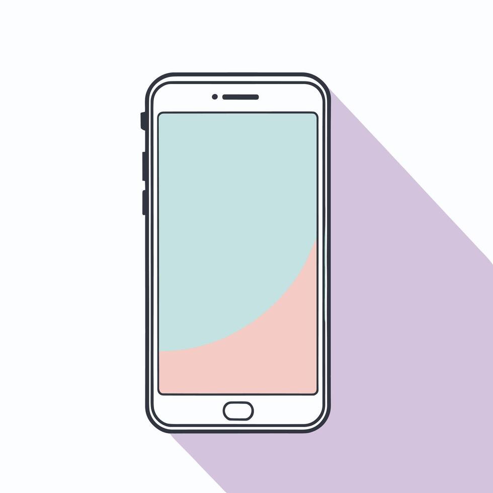 illustration of a smartphone icon flat design vector