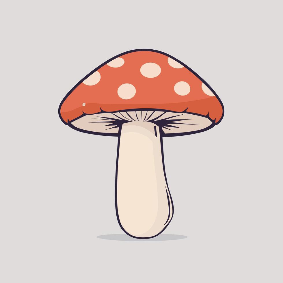 Cartoon mushroom illustration art vector