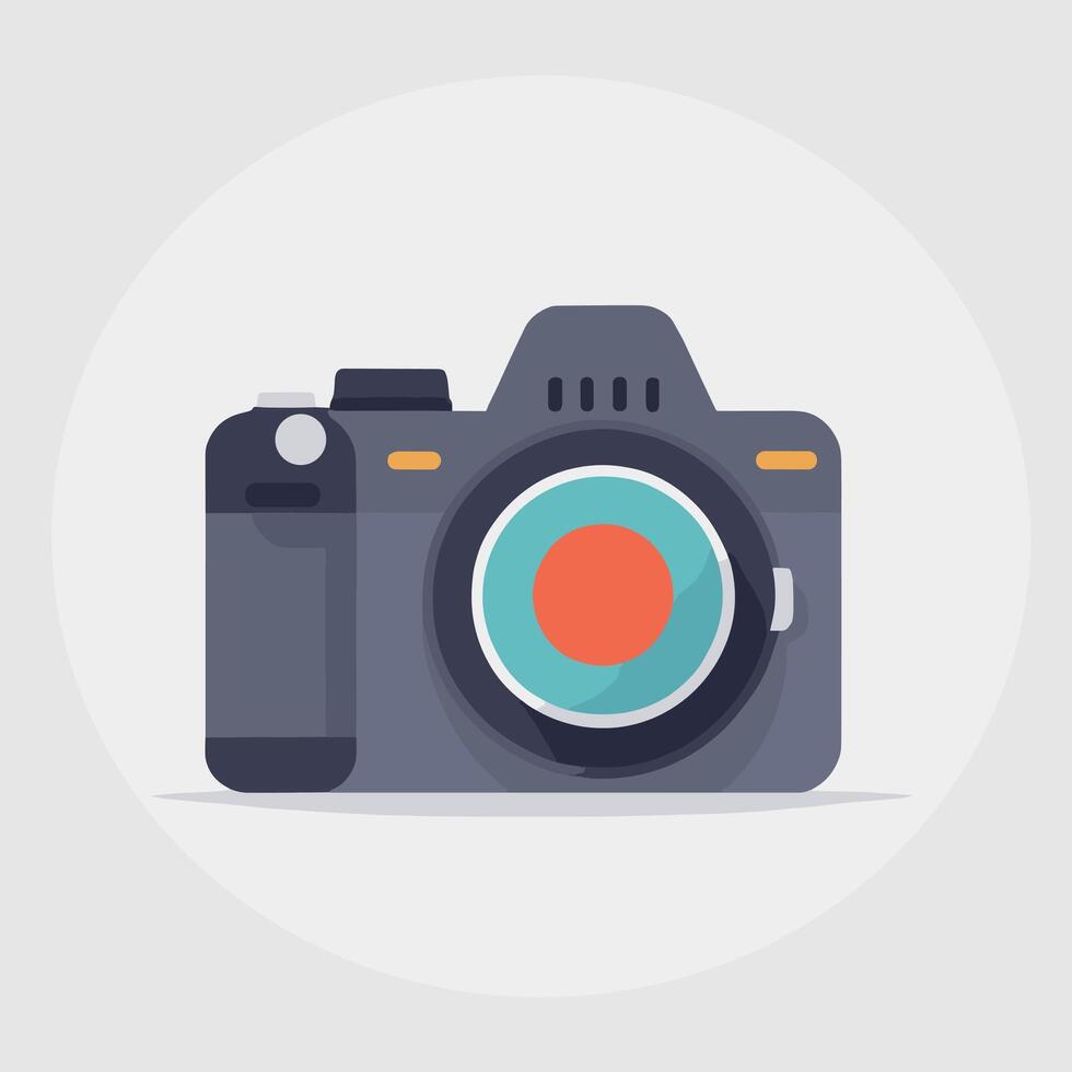 Vintage camera illustration flat design vector