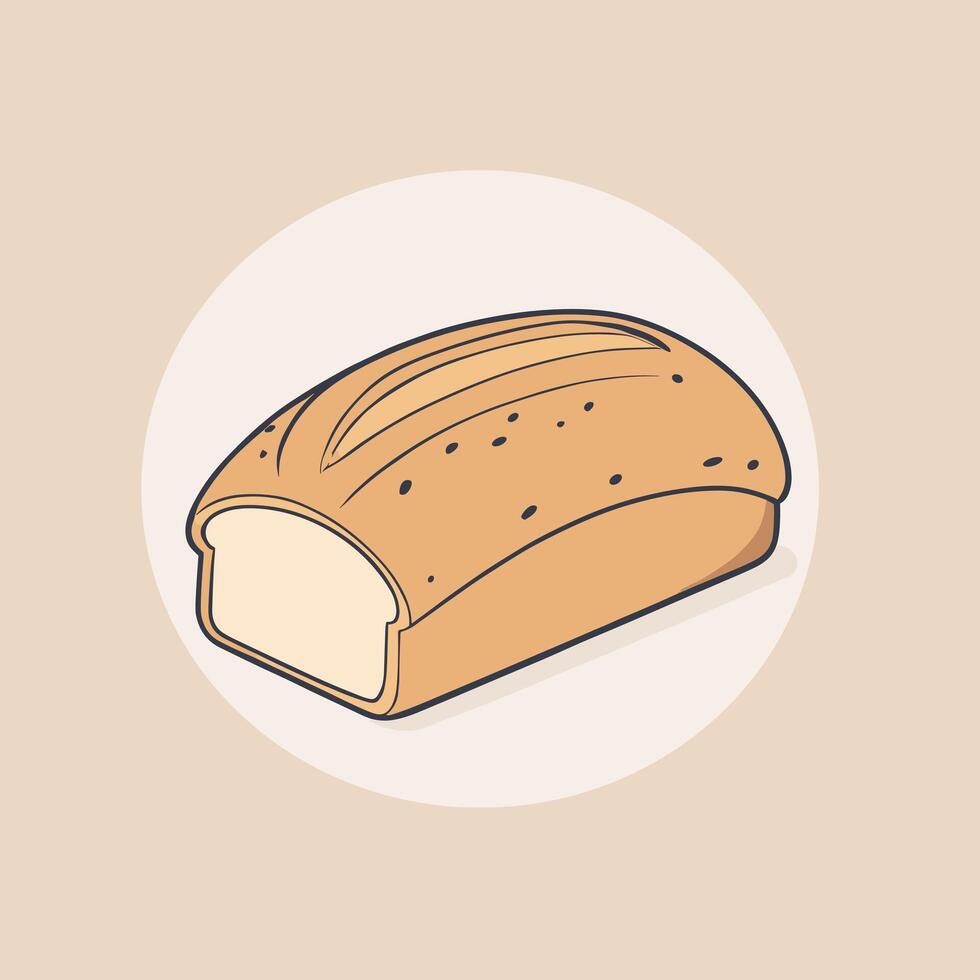 Freshly baked bread cartoon illustration artwork vector