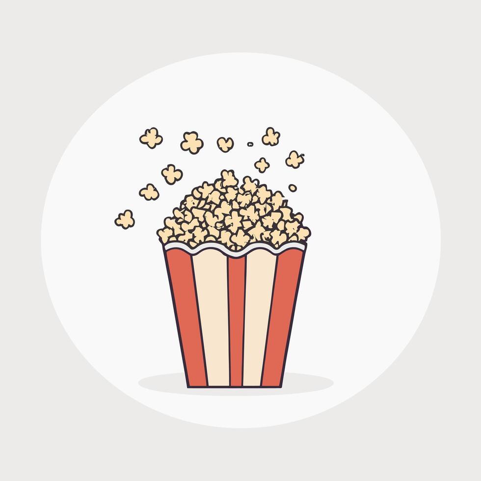 Cartoon popcorn bucket on white isolated background design vector