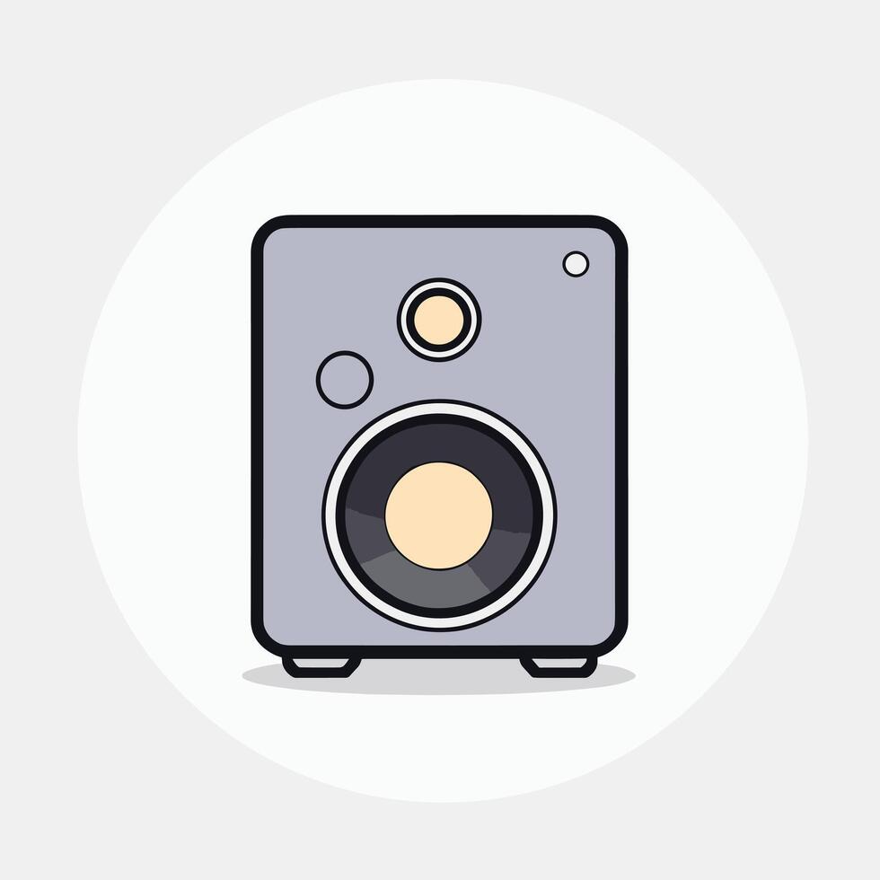 Cartoon speaker illustration on white background design vector