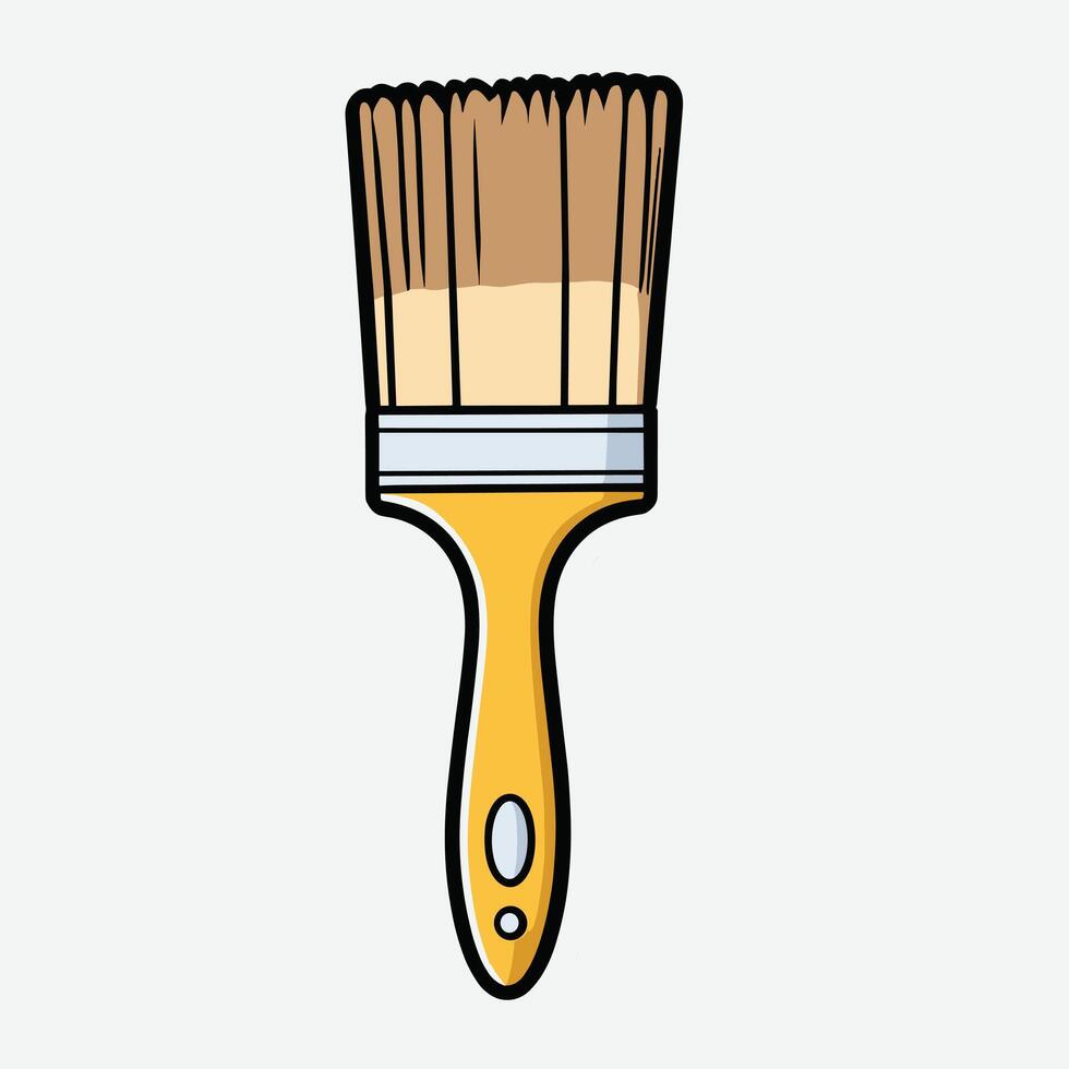 Flat cartoon style paint brush illustration design vector