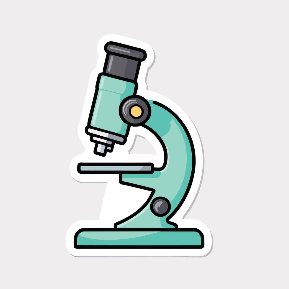Microscope illustration clip art icon concept vector