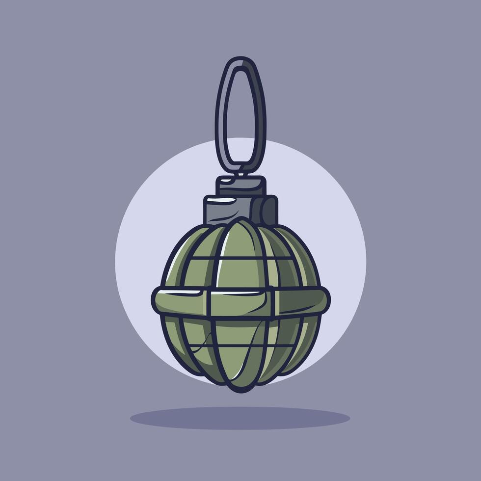 Grenade icon flat cartoon illustration vector