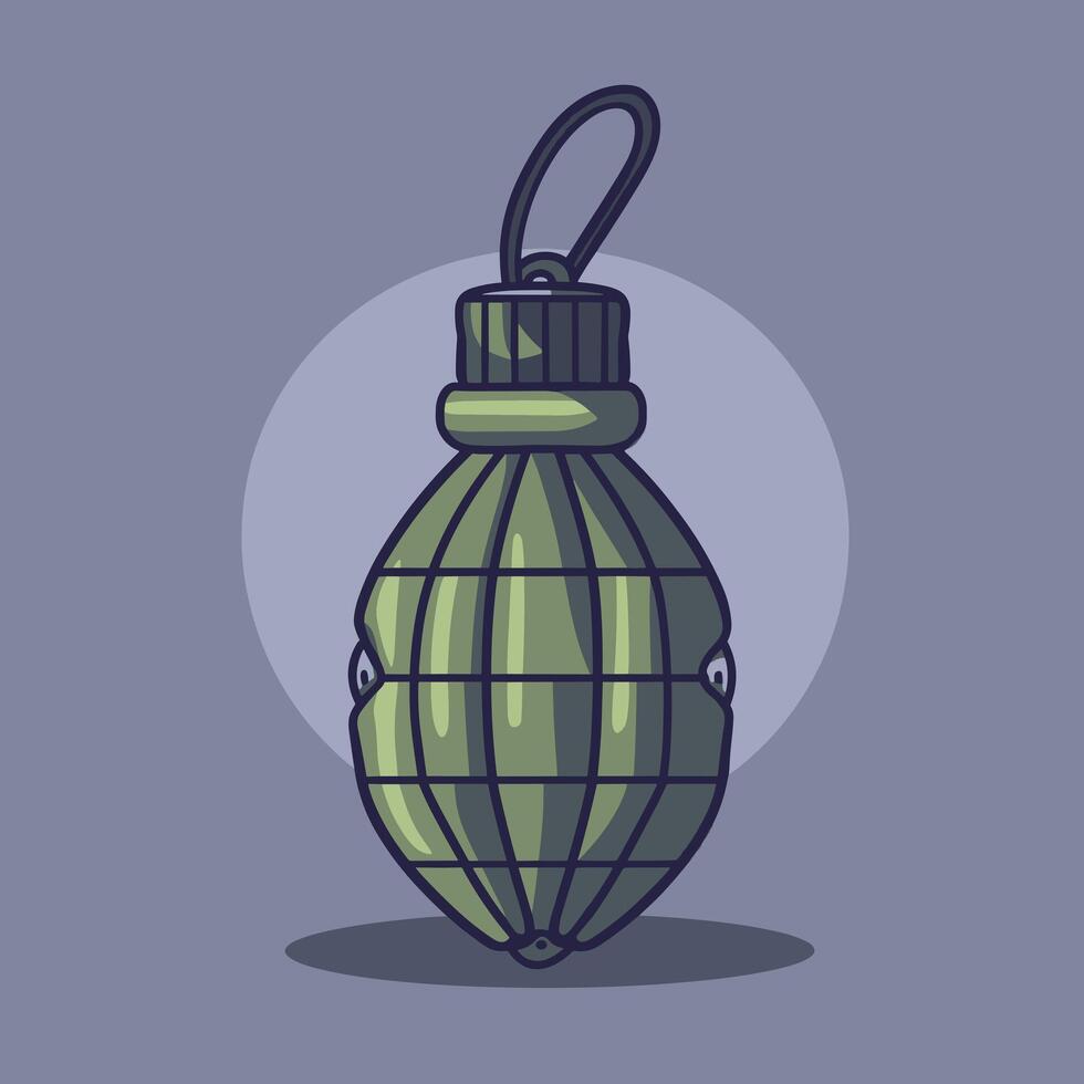 Grenade icon flat cartoon illustration vector