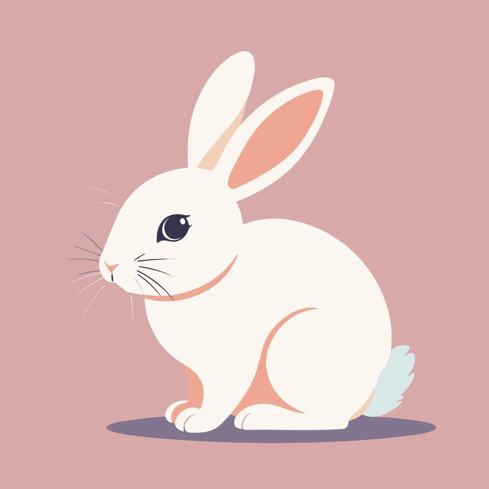 Rabbit cartoon illustration clip art design vector