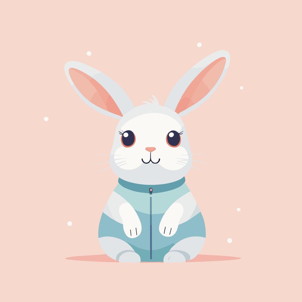 Rabbit cartoon illustration clip art design vector