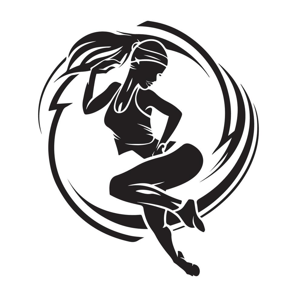 zumba danza logo, ilustración de zumba logo vector