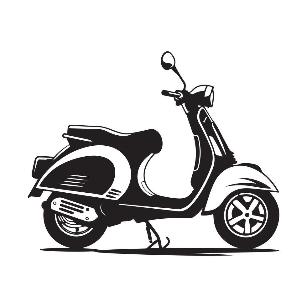 Scooter Image, Design, Art on White background vector