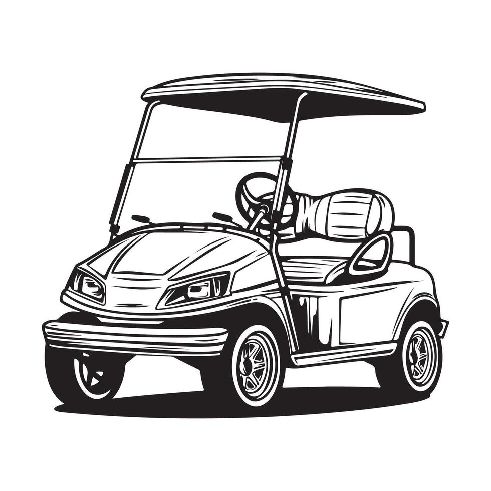 Golf Cart Art, Icons, and Graphics vector