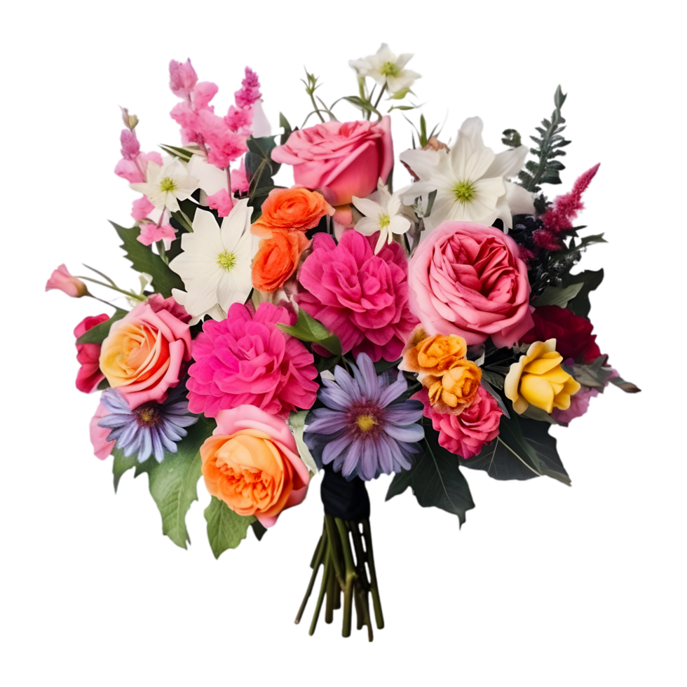 a bouquet of flowers on a transparent background png