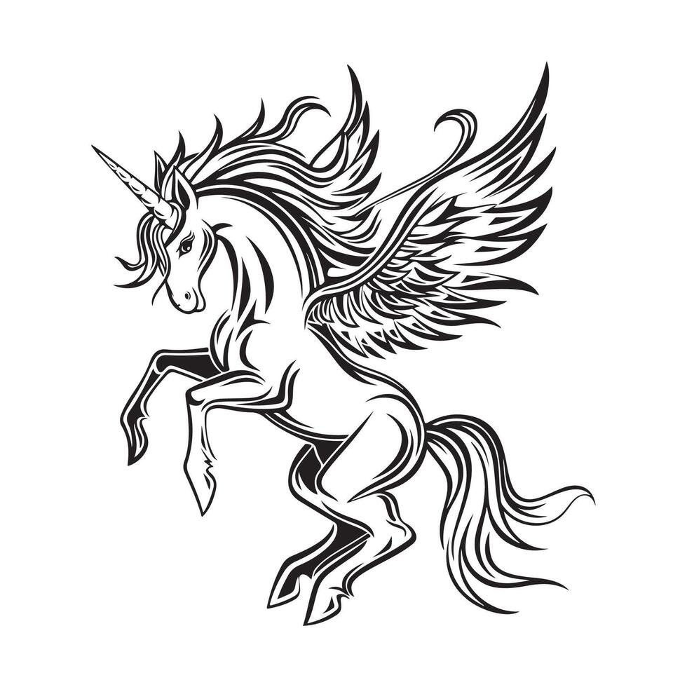 Fabulous Pegasus Stock Illustrations, s and Design vector