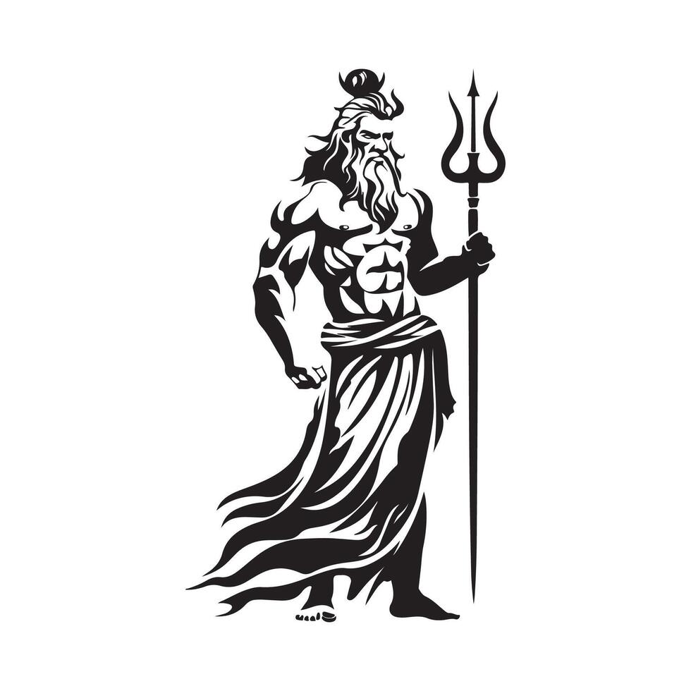 Poseidon Art, Icons, and Graphics vector