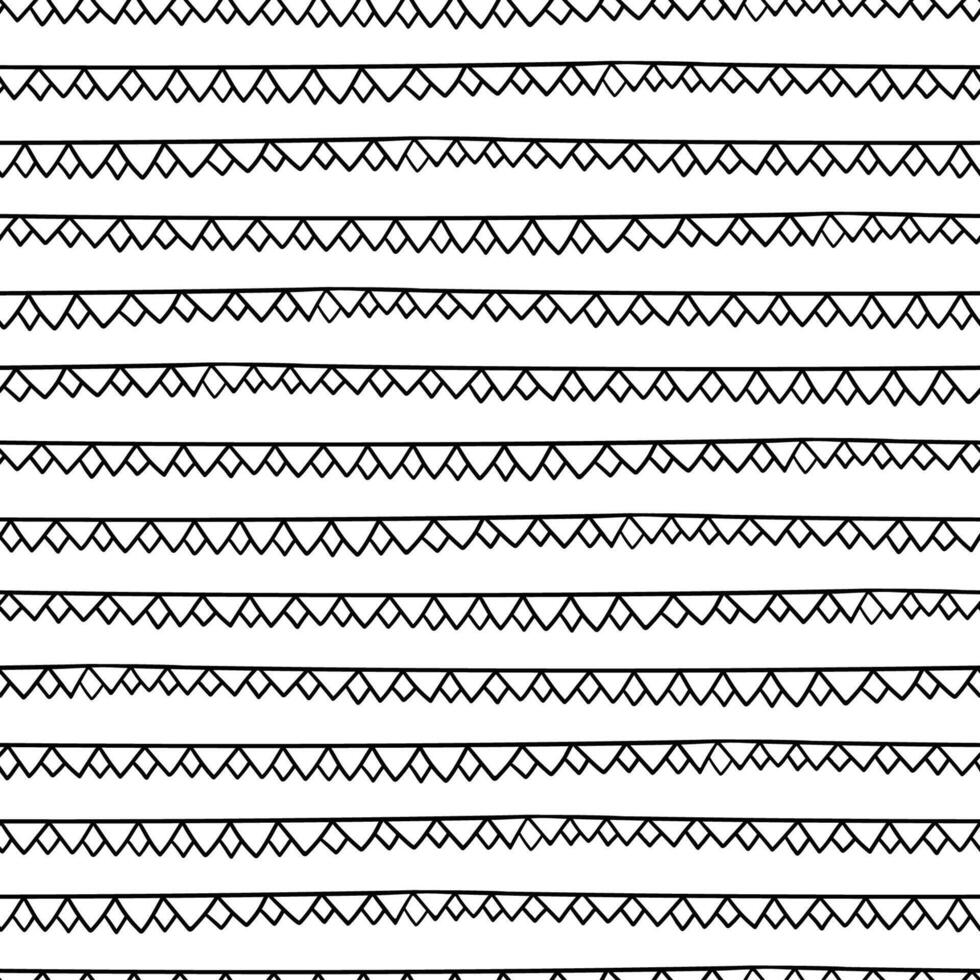 Seamless black and white abstract hand drawn texture. vector