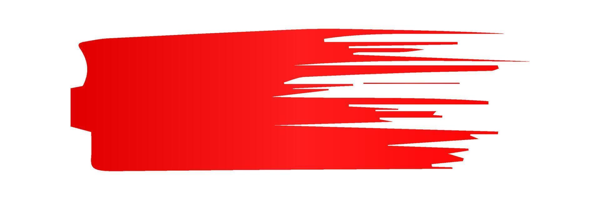 Red Brush strokes. paintbrush set, brush strokes templates. Grunge design elements. Long text boxes. Dirty distress texture banners. Grungy painted objects. vector