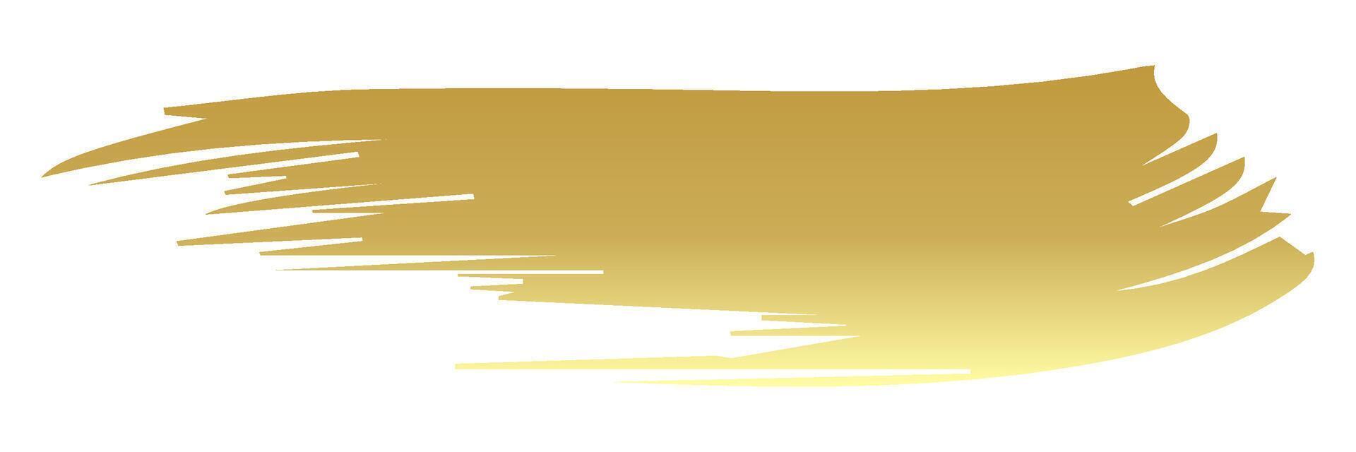 Gold paint brush stroke, ink splatter and artistic design elements. Dirty watercolor texture, box, frame, grunge background, splash or creative shape for social media. Abstract drawing. vector