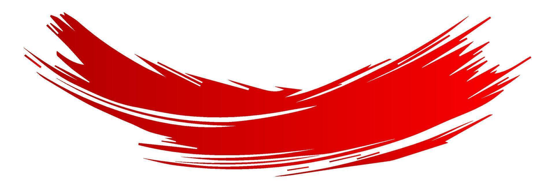 Red brush stroke, ink splatter and artistic design elements. Dirty watercolor texture, box, frame, grunge background, splash or creative shape for social media. Abstract drawing. vector