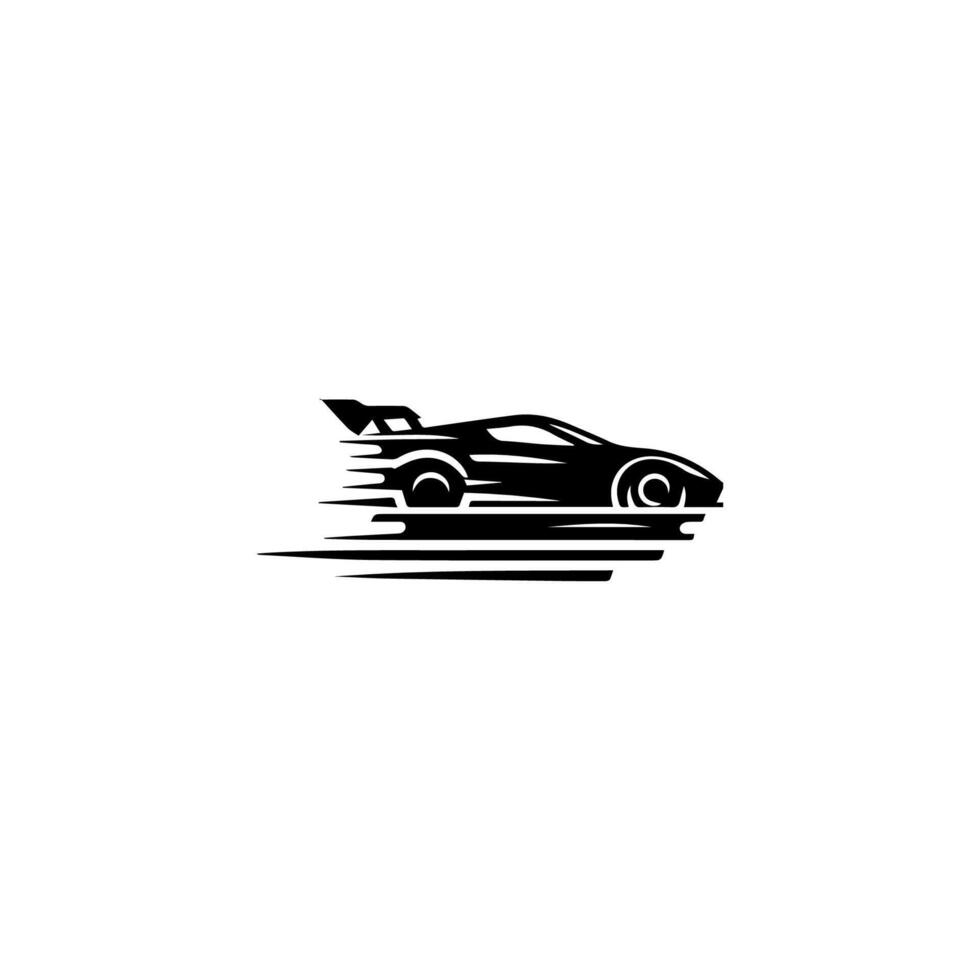 Sports car logo icon. Motor vehicle silhouette emblems. Auto garage dealership brand identity design elements. illustrations. vector