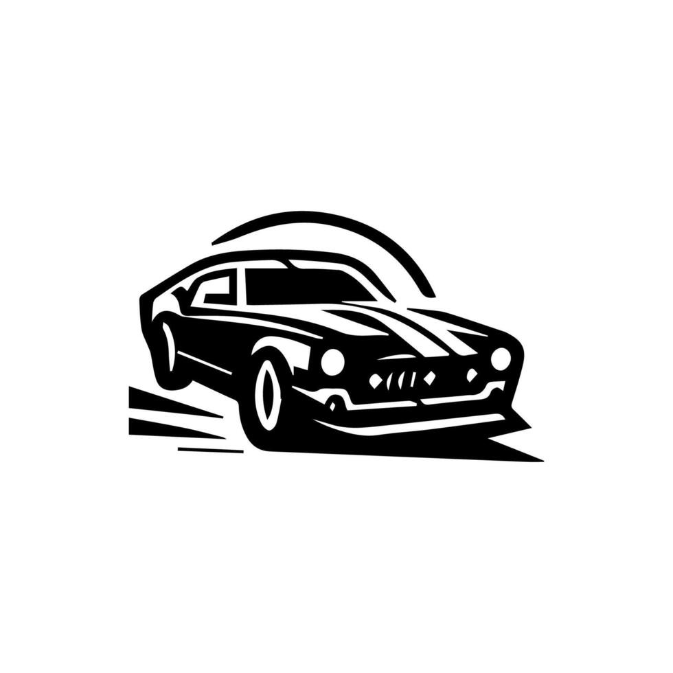 Deportes coche logo icono. motor vehículo silueta emblemas auto garaje concesión marca identidad diseño elementos. ilustraciones. vector